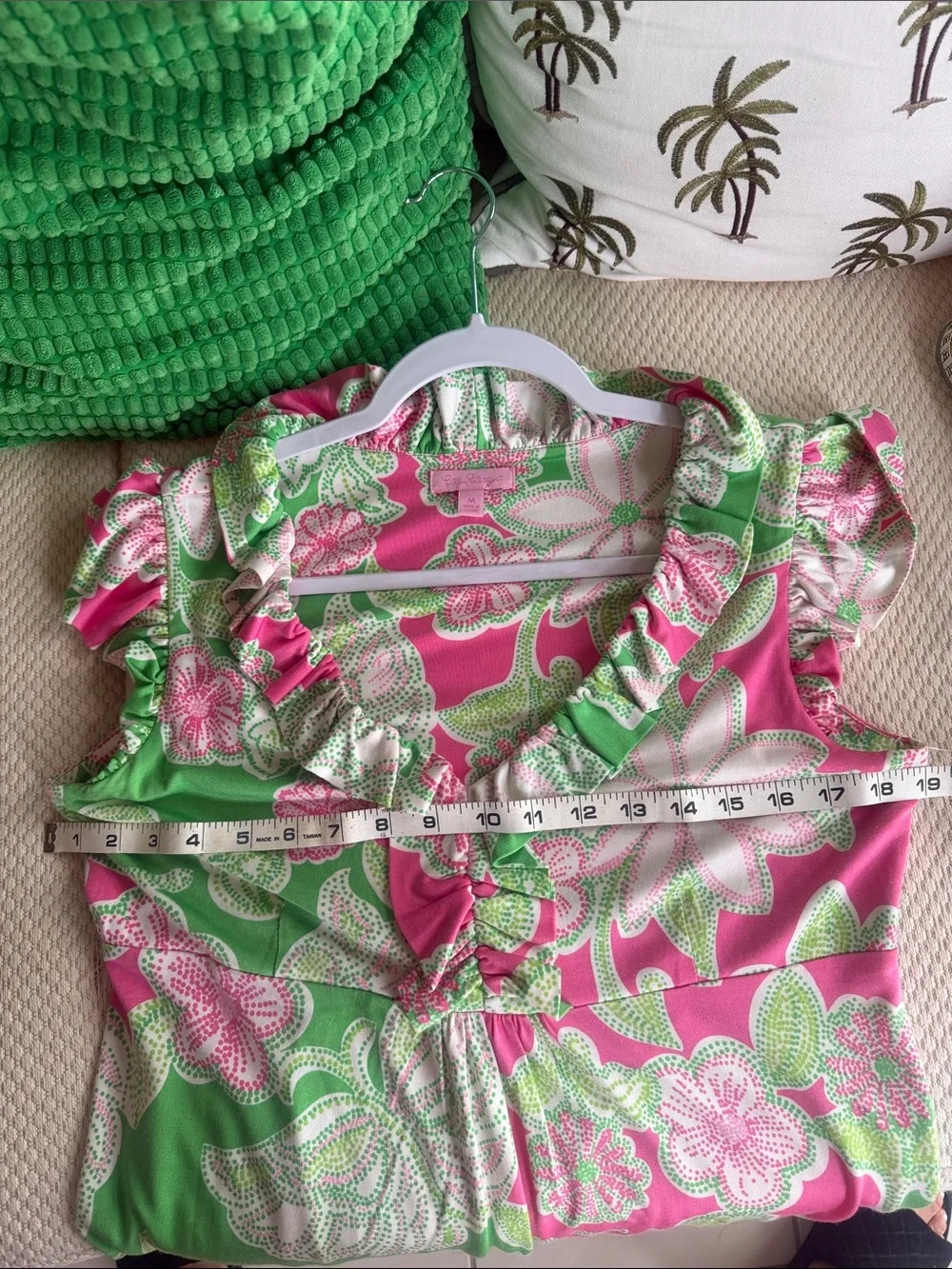 Lilly Pulitzer Pink and Green Floral Print - Picture 5 of 7
